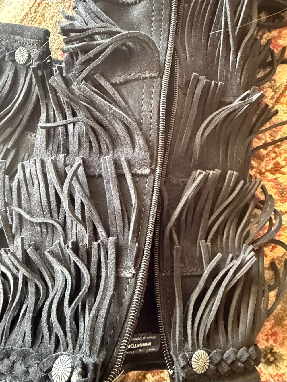 Minnetonka Black Suede Over-the-Knee Fringe Boots - Picture 6 of 6